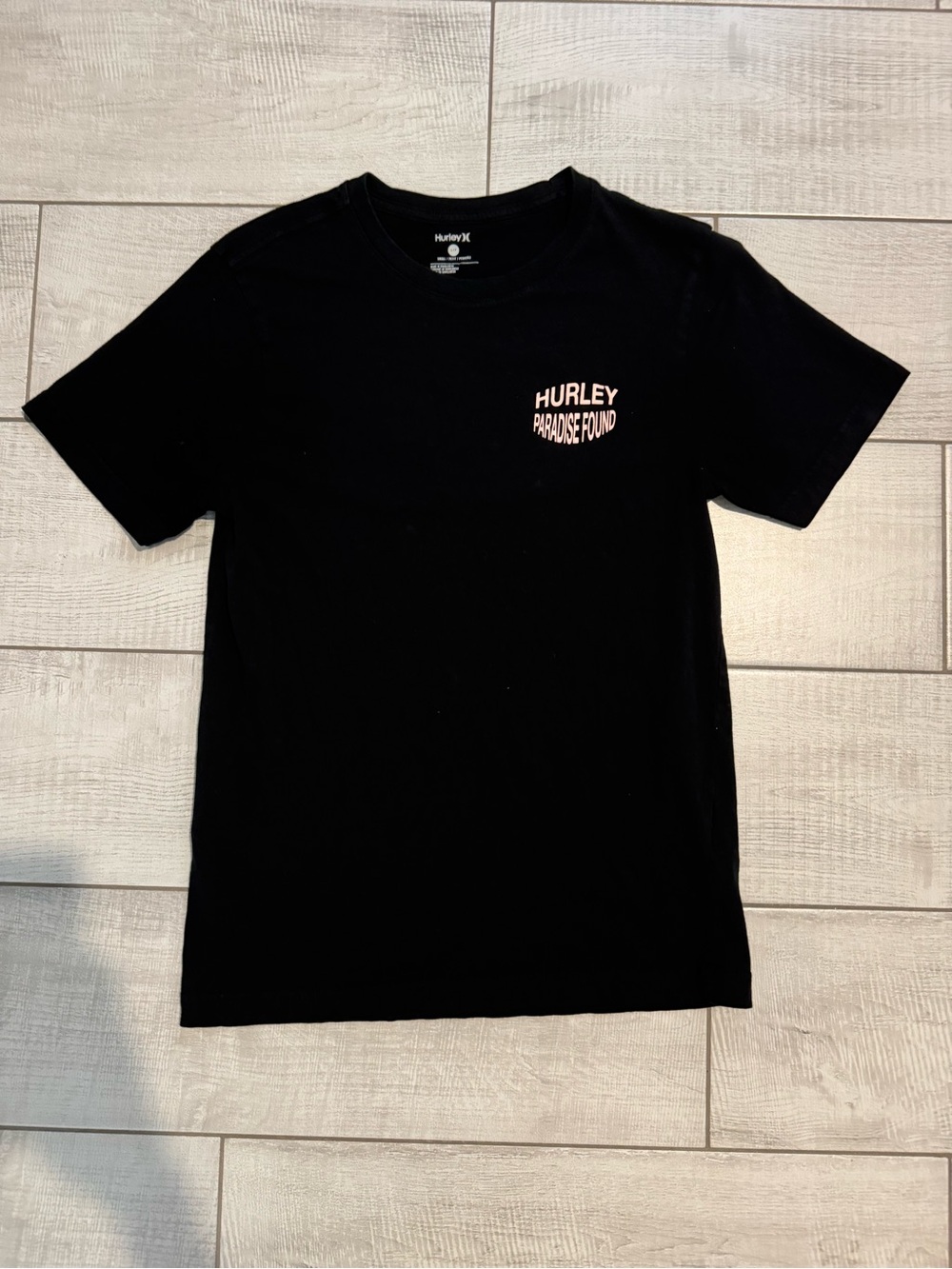 Hurley Black Short Sleeve 'Paradise Found' Graphic Tee